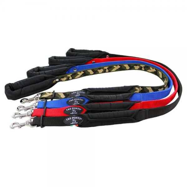 Tre Ponti Double Handle Leash Blau 105 cm